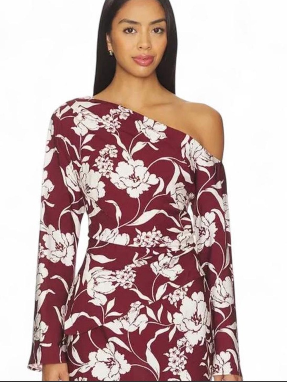 MINKPINK Freda Top in wine floral